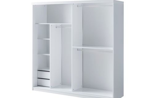 CİTY SÜRGÜLÜ GARDIROP, BEYAZ, 200 CM