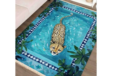 CHEETAH BASKILI DOKUMA TABAN HALI, 221 YNG, 80X150  CM