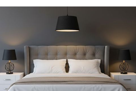 ZÜMRÜT YATAK ODASI AYDINLATMA ABAJUR SETİ SİYAH