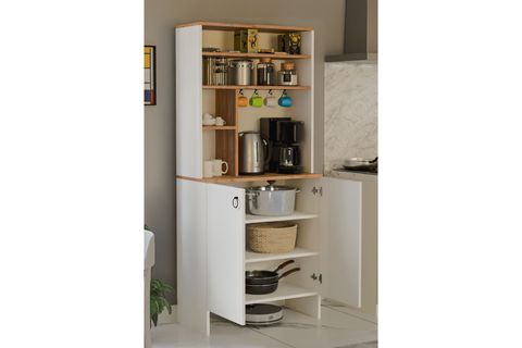 İNTERGO KAHVE KÖŞESİ İKİ KAPAKLI ÇOK AMAÇLI DOLAP, BEYAZ