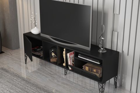 CERCEİ TV ÜNİTESİ, SİYAH, 160 CM