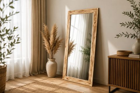 DFN WOOD DEKORATİF DUVAR AYNASI, 120X50