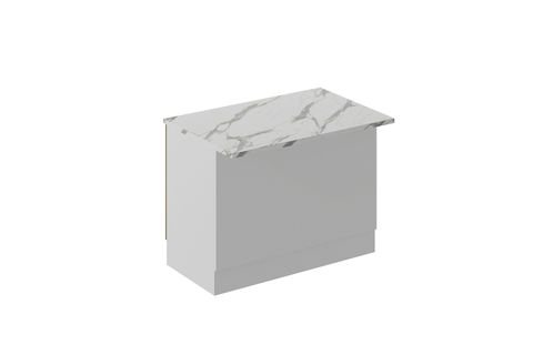 ALVİNKA 120 CM DUZ ADA MUTFAK DOLABI, BEYAZ DORE