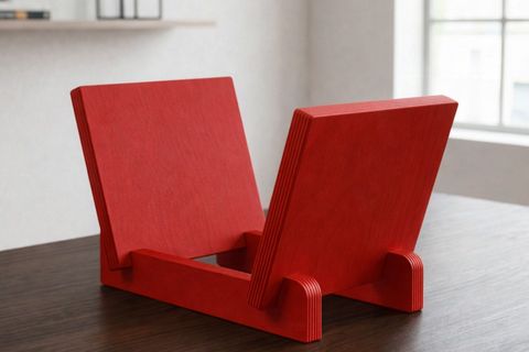 VİNTRA PLAK, DERGİ, GAZETE, KİTAP İÇİN MODÜLER RAF, KIRMIZI RENK