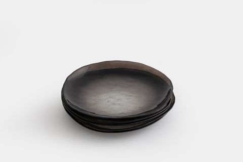 KİTCHEN ESSENTİALS ALTHEA CAM PASTA TABAĞI 21 CM, FÜME, ALTILI SET