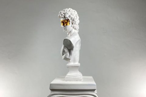 DAVID GOLD MASK POP ART DEKORATİF ROMA YUNAN HEYKELLERİ