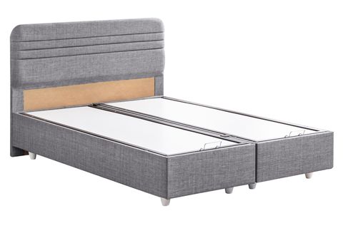 MİLA BAZA BAŞLIK VE ORTHO SOFT YATAK, GRİ, 140X190