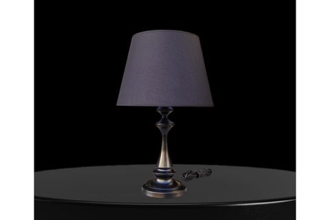 FARO ABAJUR SİYAH METAL GÖVDELİ, SİYAH ABAJUR ŞAPKALI