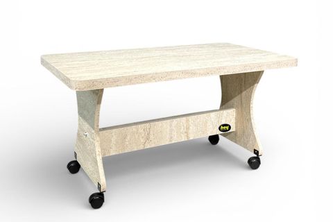 ADA TEKERLEKLİ ORTA SEHPA, TRAVERTEN