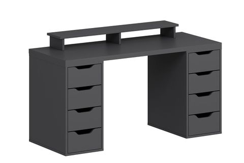 ALEN ÇALIŞMA MASASI, ANTRASİT, 8 ÇEKMECELİ, 150 CM