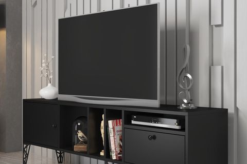 CERCEİ TV ÜNİTESİ, SİYAH, 160 CM