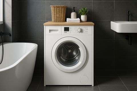 EMORRA ÇOK AMAÇLI ÇAMAŞIR MAKİNESİ DOLABI, SEPET BEYAZ