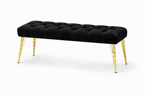 İDEAL PUF, SİYAH, GOLD METAL AYAK