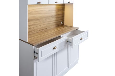 BLESK İNCE KUM AYDINLATMALI KAHVE KÖŞESİ DOLABI RAFLI