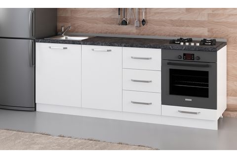 MİNAR 215 CM MUTFAK DOLABI BEYAZ 215-B3-ALT MODÜL