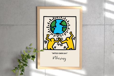 KEITH HARING AHŞAP ÇERÇEVELİ TABLO TAKIMI, DOKUZLU