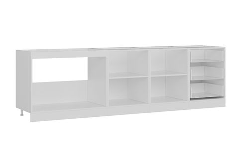 MİNAR 280 CM MUTFAK DOLABI BEYAZ 280-B2-ALT MODÜL