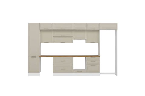 ALVİNKA 400X240 CM KLASİK MEBRAN MUTFAK DOLABI, MBB E90B50S60 1 MEBRAN KUMTAŞI SUNTALAM