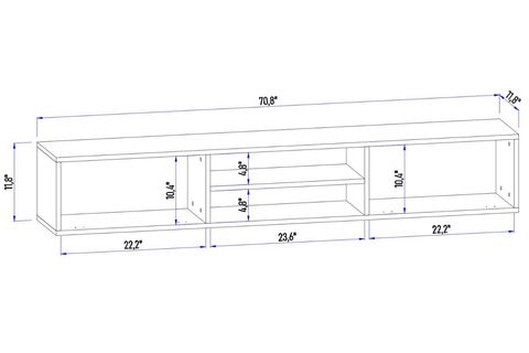 DUVARA ASKI TV ÜNİTESİ, BEYAZ