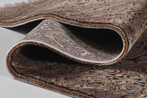 ROYAL HALI BABİL BX17B SARI SİYAH GRİ BORDÜRLÜ MODERN SALON HALISI 160X230