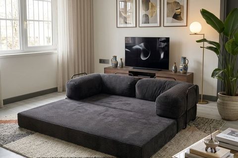 LİNA ÇOK AMAÇLI YATAKLI AKTİVİTE KOLTUĞU, ANTRASİT, 90X200