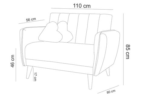 AQUA LOVESEAT KOLTUK, GRİ
