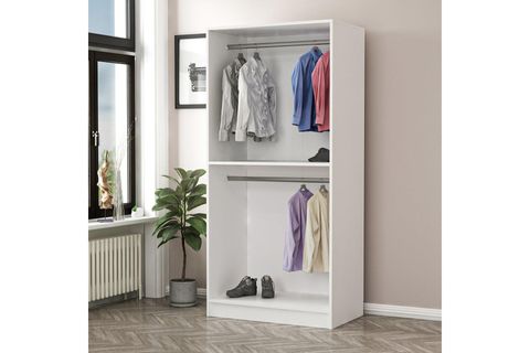 KALE 2 KAPAKLI AYNALI ZİNCİR DOLAP BEYAZ 190CM