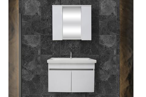 KAREN BANYO KOZA BANYO DOLABI SETİ, 80 CM, BEYAZ