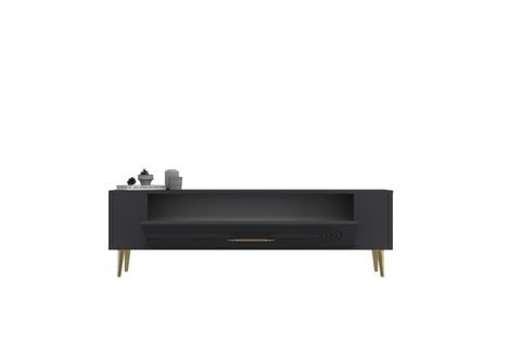 RETROL TV SEHPASI, 3CT, ANTRASİT ALTIN