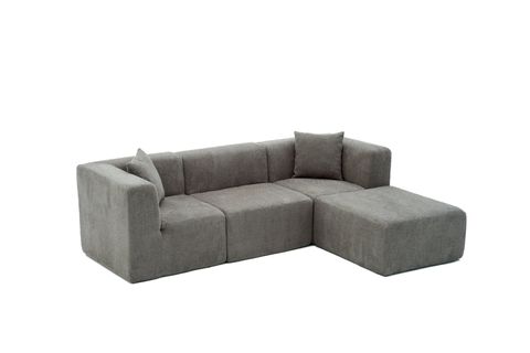RAKS SERİSİ MODULER FULL SÜNGER KÖŞE KOLTUK, SAĞ VE SOL, GRİ