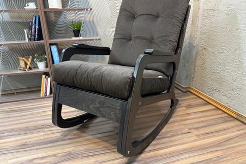 KONTES SALLANAN SANDALYE, ACI KAHVE, WENGE SİYAH AYAK