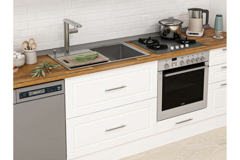 ALVİNKA 400X240 CM KLASİK MEBRAN MUTFAK DOLABI, MB E90S60S50 1 MEBRAN BEYAZ SUNTALAM