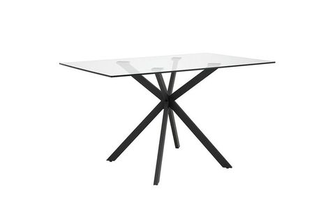 ZALİKA METAL YEMEK MASASI, SİYAH, 130X80