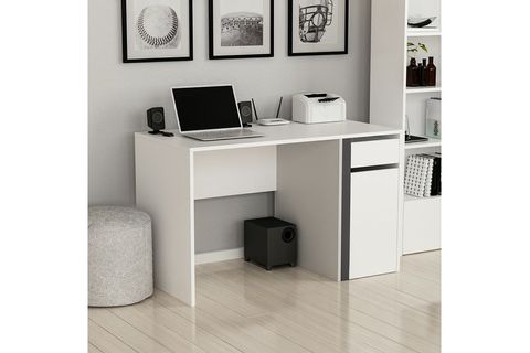 SHAE MODERN ÇALIŞMA MASASI BEYAZ ANTRASİT