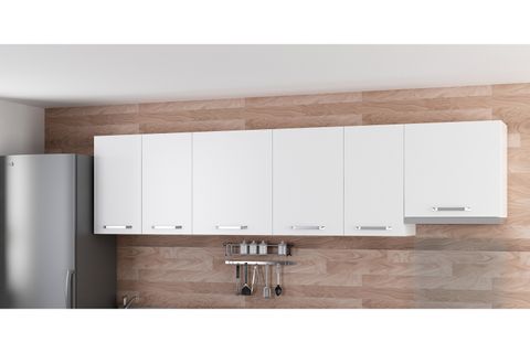 MİNAR 290 CM MUTFAK DOLABI BEYAZ 290-B4-ÜST MODÜL