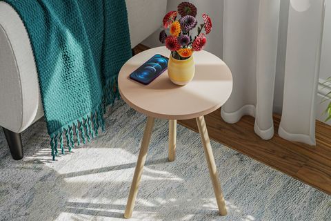 YURİ YUVARLAK YAN SEHPA, CAPPUCCİNO