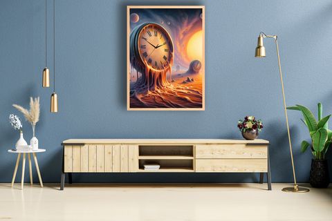 MERHABA ÇERÇEVELİ DUVAR SAATİ, 50X70