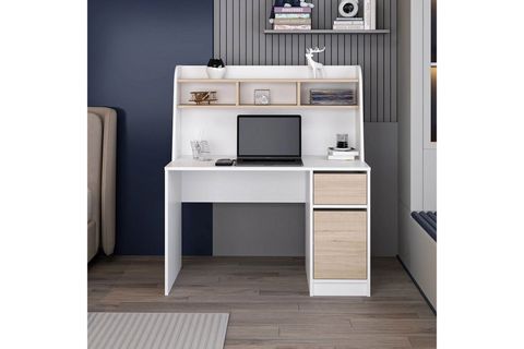 ORİNA ÇALIŞMA MASASI, BEYAZ DERİN SEPET