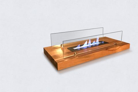 ROYAL BİOETHANOL DEKORATİF MASAÜSTÜ  ŞÖMİNE, KAHVERENGİ