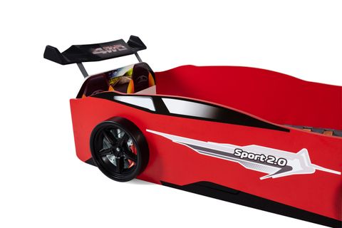 MUSTANG ARABALI YATAK SPORT IŞIKLI YATAK, KIRMIZI