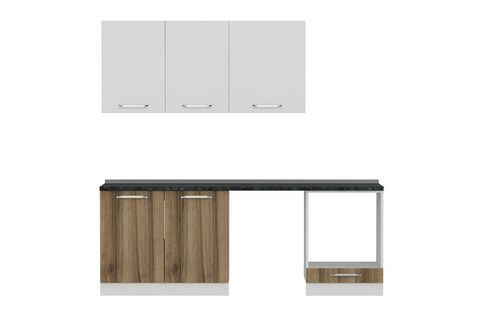 MİNAR 220 CM MUTFAK DOLABI BEYAZ DORE 220 D13