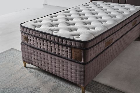 BELLA BAZA BAŞLIK YATAK SETİ, GRİ, 120X200
