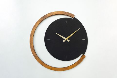 ARTEPERA MOON TİME AHŞAPLI METAL DUVAR SAATİ