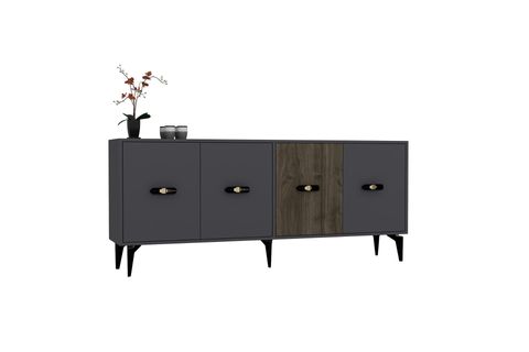 CHERRYCT KONSOL, 180 CM, ANTRASİT CEVİZ