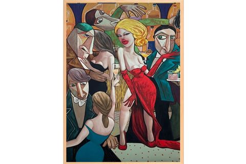 AHŞAP ÇERÇEVELİ DİSKO TABLO TABLO SETİ, 50X70