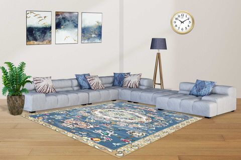AİDA HOME AMANZİ BLUE SALON HALISI, 80X150