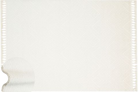 EKO HALI URBAN URB 01 WHİTE BEYAZ ETNİK DESENLERE SAHİP HAV TOZ VERMEZ YUMUŞAK DOKULU MODERN HALI 120X180