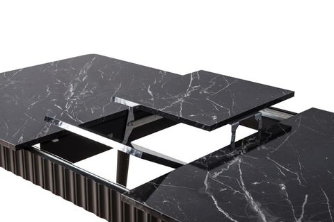 ORENDA YEMEK MASASI, SİYAH, 150X90