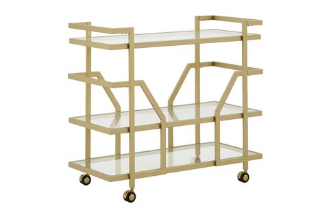 PAİSLEY GOLD METAL CAM SERVİS ARABASI