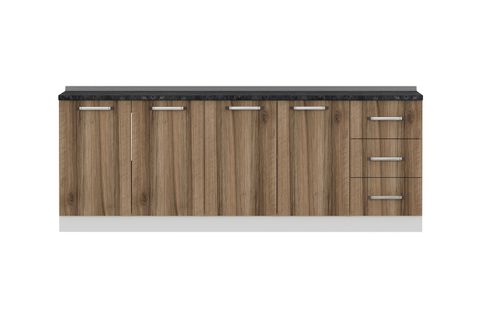 MİNAR 225 CM MUTFAK DOLABI BEYAZ DORE 225-D2-ALT MODÜL
